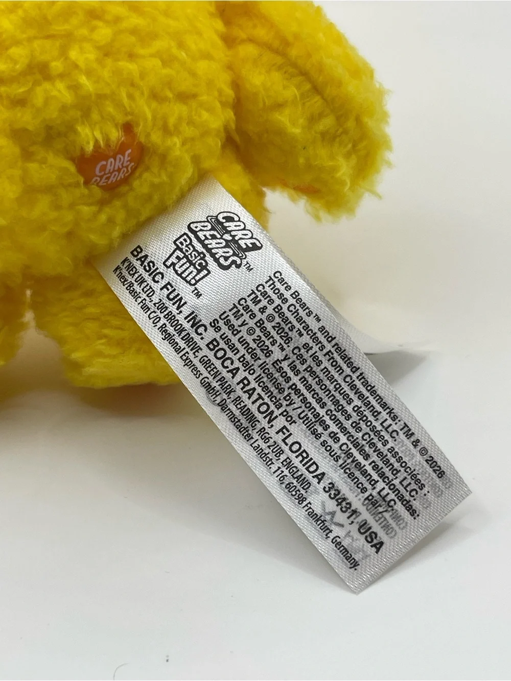Care Bears Surprise Reveal Caring Cuties Plush- Yellow Funshine Bear